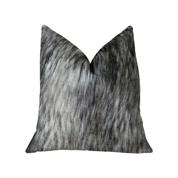 Plutus Siberian Faux Husky Handmade Throw Pillow, Double Sided