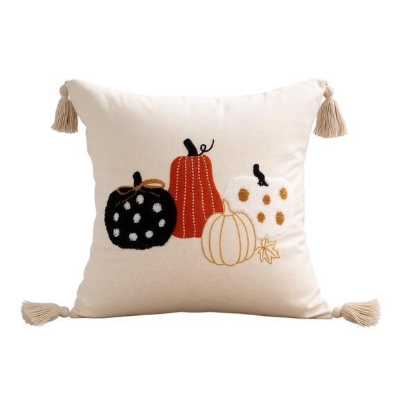 Throw Pillow Cover Seasonal Decor Pumpkin Decor Canvas Rustic Farmhouse Decor Housewarming Fall Gift