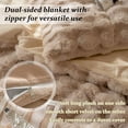 thumbnail image 4 of Bunny Blanket for Women, Bunny Blanket for Adults, Bunny Blanket King Size, Soft Bunny Fluffy Fuzzy Warm Blanket for Girls, for Chair Bed Sofa (Purple,120x200cm(47x79in)), 4 of 7