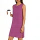 thumbnail image 2 of TaTaai Sleeveless Side Slit Dress Women's Solid Color Round Neck Slip Dress Casual Pullover Lightweight Stretchy Polyester Blend Gift, 2 of 6