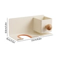 thumbnail image 3 of No-Drill Hair Dryer Wall Mount with Storage Bucket, Wood and Metal Bathroom Organizer for Dryer and Combs, Space-Saving Vanity Shelf in Natural Wood Style, 3 of 7