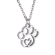 thumbnail image 2 of Collar para Mujer Huella de Gato Perro y Animales LuckyLy de Acero Inoxidable plateado UNITALLA, 2 of 8