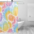 thumbnail image 2 of Bathroom Partition Shower Curtain 72x72in Bathroom Special Waterproof Mildew Resistant High Temperature With 12 Iron Hooks Lightslategray Tie-Dye Background Vibrant Colors And Swirling (2), 2 of 7