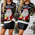 thumbnail image 5 of Light Up Gingerbreads Man Ugly Christmas Sweater for Holiday Parties Women Long Sleeve Crewneck Knit Pullover Jumper Top, 5 of 9