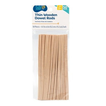 Hello Hobby Wood Dowels, 50-Pack