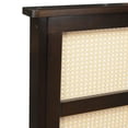 thumbnail image 5 of Bed Frame with Rubber Wood, Underbed Spacious Storage, Easy Assembly, Full Size Bed Frames with Rattan Headboad and Enhanced by Support for Bedroom, Espresso, 5 of 9