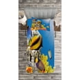 thumbnail image 3 of Ambesonne Ocean Quilted Bedspread Set 2 Pcs, Coral Colony on Reef Top, Twin Size, Multicolor, 3 of 3