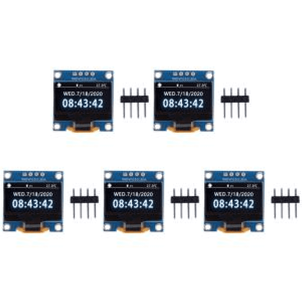 Módulo OLED 0.96 pulgadas 4 pines IIC 128x64 SSD1315 Unidad para Arduino (Dislay) Blanco