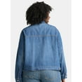 thumbnail image 3 of Terra & Sky Women's Plus Denim Utility Jacket, Sizes 0X-5X, 3 of 5