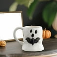 thumbnail image 4 of 14 oz Halloween Ghost Coffee Mug - Cute Ceramic Ghost Pattern Ghostface Mug Coffee Cup Halloween Accessories Birthday Gifts for Kids Adult (YELLOW), 4 of 8