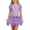 E053-Purple, variant on Girls Summer Solid Round Neck Short Sleeve Bowknot Ballet Dress, Fashion Fitted Dance Leotard, Casual Soft Short Skirt for 3-13 Years Old Children