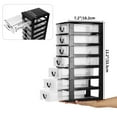 thumbnail image 4 of Small Plastic 7 Drawer Desktop Storage System, Mini Organizer Box, Storage Container(5"X7"X13"), Black, 4 of 5