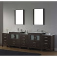 thumbnail image 2 of Virtu Dior 110 in. Double Bathroom Vanity Set with Ceramic Top, 2 of 10