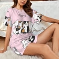 thumbnail image 6 of Womens Pajama Sets With Pocket, Cute Cats Lounge Sets Short Sleeve Sleepwear PJ Sets for Women, 6 of 6