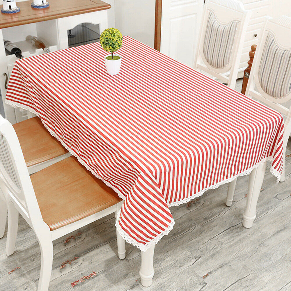 Rectangle Tablecloth Linen Lace Bohemian Style Table Cloth for Dinner