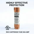 thumbnail image 3 of HIITIO RK5 60A Time-Delay Fuse, 250VAC/150VDC Class R Cartridge Fuse, Dual Element Current Limiting (2-Pack), 3 of 5