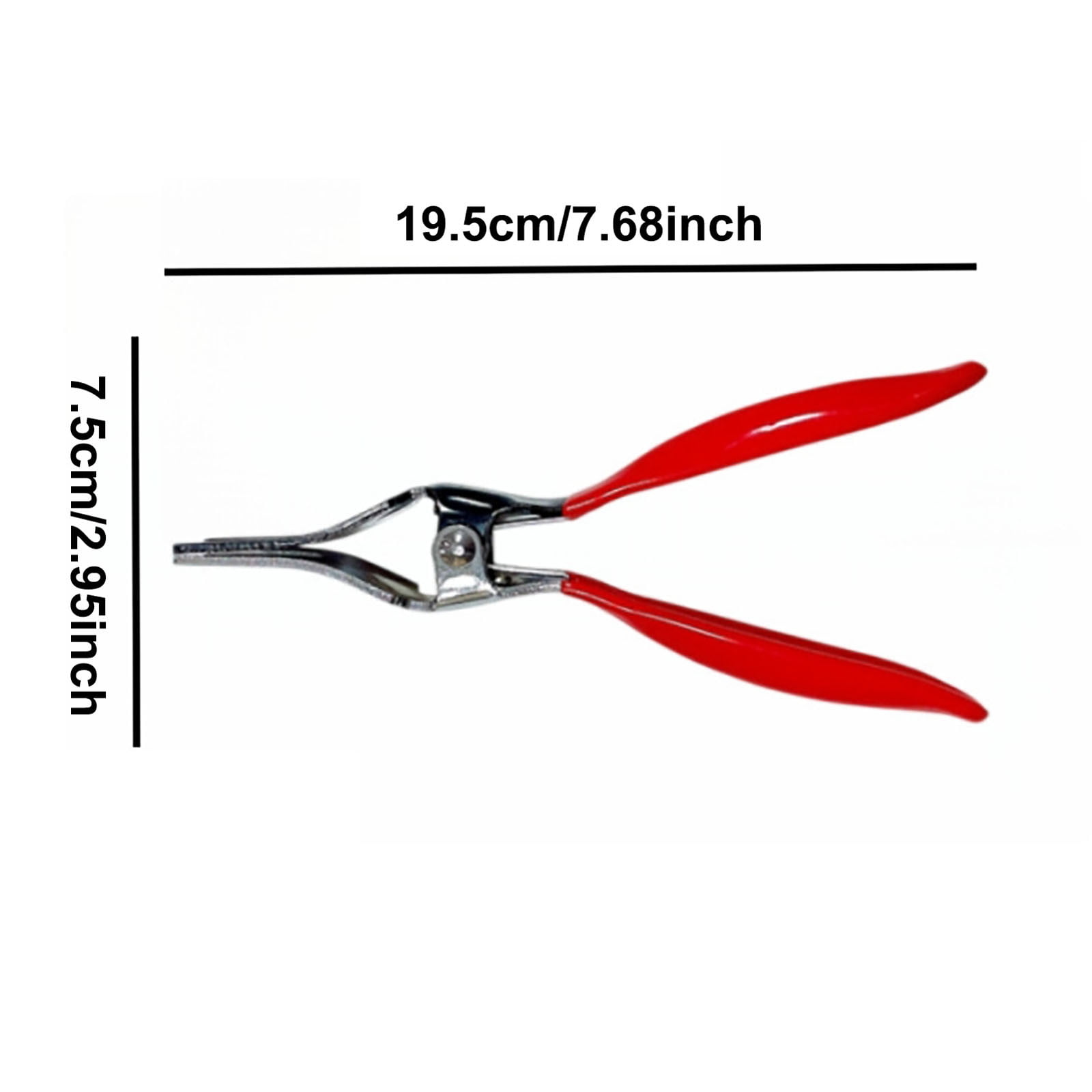 Eqslft 4PCS Automotive Hose Clamp Pliers Set, Heavy Duty Carbon Steel, Red/Black Non- Handles, for Line, Water Pipe, Oil Tube, Hose Clamp Removal & Installation