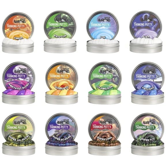 Crazy Aaron's Putty .47 oz Mini Tin Assortment - 12 Pack
