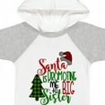 thumbnail image 4 of Inktastic Santa is Promoting Me to Big Sister Green Plaid Tree Girls Baby Bodysuit, 4 of 5