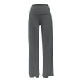 thumbnail image 4 of Hifoo Women Pants Stylish Casual Trousers Flared Leg Comfort Fit Low Rise Everyday Wear Soft Stretch Fabric Modern Versatile Bottoms Cozy Solid Color Slacks, 4 of 5