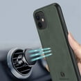 thumbnail image 2 of Feishell Support Wireless Charging Case for iPhone 12,Vintage Classic PU Leather Luxury Business Cover,Soft Non-Slip Grip Anti-Scratch Shockproof Case For iPhone 12, Gray, 2 of 8