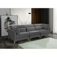 thumbnail image 3 of Meridian Furniture Julia Gray Velvet Modular Sofa, 3 of 5