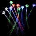 thumbnail image 4 of Luces LED para el cabello, 10 pinzas para el cabello LED de fibra óptica iluminadas para fiesta, barra de baile con horquilla, pinza para el cabello, trenza multicolor para pinzas para el cabello Flash Rojo Verde, 4 of 5