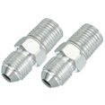 thumbnail image 1 of Conectores de Nipple Reductor Hexagonal Adaptador de Tubería 1/2 Macho 37° Flare JIC x 1/4 Macho NPT 2 Paquete, 1 of 6