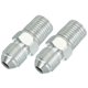 thumbnail image 1 of Conectores de Nipple Reductor Hexagonal Adaptador de Tubería 1/2 Macho 37° Flare JIC x 1/4 Macho NPT 2 Paquete, 1 of 6