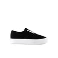 thumbnail image 2 of Lace Up Women's Canvas Sneakers in Black, 2 of 3