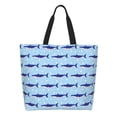 thumbnail image 1 of Easygdp Cute Shark Bolsas Tote para Mujer, Bolsos de Hombro para Viaje, Bolsos de Mano de Gran Capacidad para Compras y Trabajo, 1 of 8