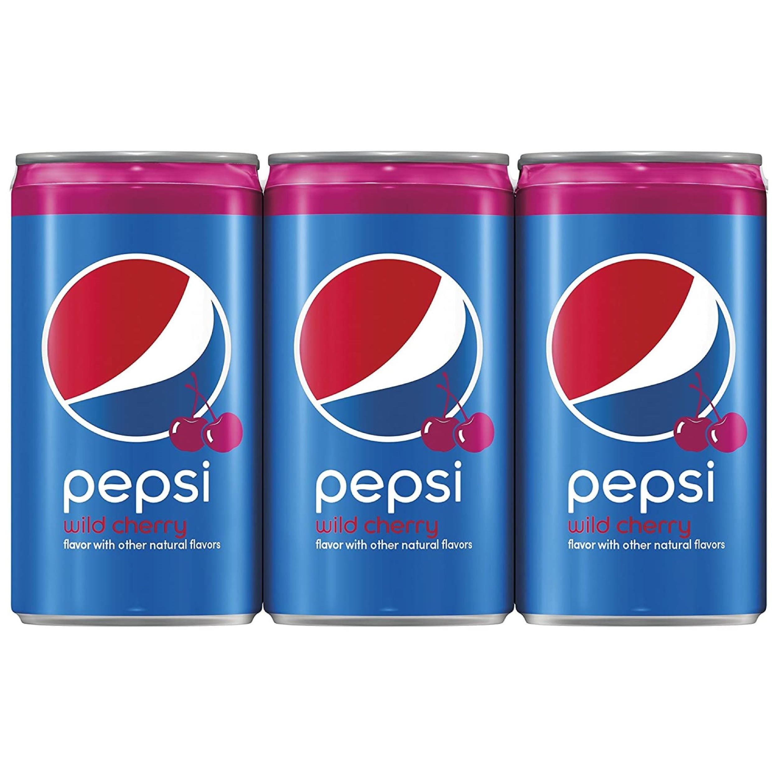 Pepsi Wild Cherry Soda 7.5oz Mini Cans, Quantity of 12