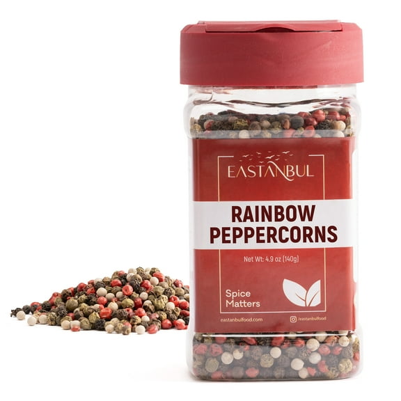 Eastanbul Rainbow Peppercorns for Grinder Refill, Peppercorn Medley, 4.9oz