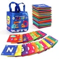 thumbnail image 4 of Double Alphabet Anglais Cartes Souples Jouet Éducatif Lavable Sac de Rangement pour Livres de Bébé Inclus, 4 of 6