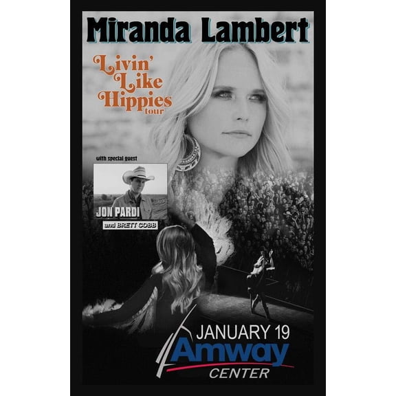 Miranda Lambert 2018 Concert Poster Wall Art for Living Room, Music Poster