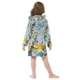 thumbnail image 7 of FORMRS Niños Bathrobe Unisex Hooded Robe Soft Plush Pajamas Sleepwear, Size 10-12T, Colorful Leaves, 7 of 7