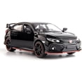 thumbnail image 1 of Toy Car for Honda Civic Type-R Diecast Toy Vehicle Metal Pull Back Die-Cast Car Model Car with Openable Doors, Light and Sound for Kids Adults Gift,Gift for Kids,A1, 1 of 3