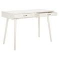 thumbnail image 3 of SAFAVIEH O'Dwyer Solid Retro 2 Drawer Writing Desk, Distressed White, 3 of 15