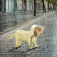 thumbnail image 2 of Small Dog Raincoat, Tail Protect Feet Cover Waterproof Dog Rain Jacket Rain Coat for Puppy Small Dogs (Pineapple,L), 2 of 8