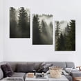 thumbnail image 4 of ONETECH Foggy Forest Canvas Wall Art: Landscape Mountain Artwork Photographic Print Pictures for Bedrooms 12''x16''X3 Panels, 4 of 4