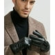thumbnail image 3 of Guantes de invierno para hombre de piel sintética, cálidos, de lana, resistentes al viento y al frío, antideslizantes, pantalla táctil, conducción al aire libre, camping (negro) JM, 3 of 5