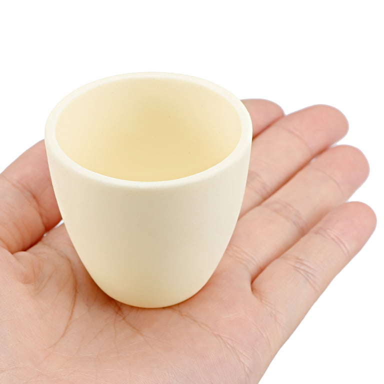 30ml Porcelain Crucible Cup for Foundry Melting Casting Refining 2 Pack 