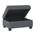 thumbnail image 3 of Cterwk Modern Solid Wood Frame Gray Fabric Upholstery Storage Ottoman for Living Room, Office, 3 of 5