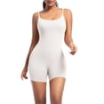 thumbnail image 2 of Body deportivo informal de color liso para mujer, ajustado, con tirantes, para yoga, danza, running y fitness., 2 of 5