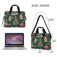 thumbnail image 3 of FORMRS 16" Laptop Bag Carrying Sleeve Case with Handle Travel Shoulder Briefcase, Yellow Christmas Gingerbread, 3 of 8