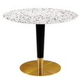 thumbnail image 2 of Modway Zinque 40" Round Terrazzo Dining Table in Gold White, 2 of 6