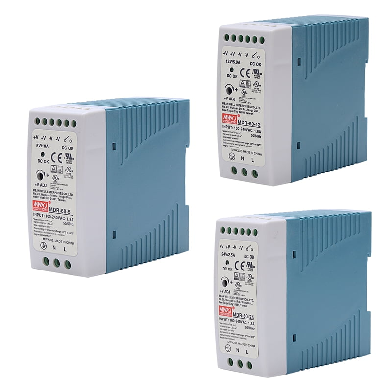 WHITE-AC-Dc Din Rail Power Supply, Voltage Regulator, 110V 220V Power Supply