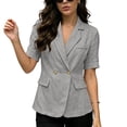 thumbnail image 5 of Hilenly Short Sleeve Blazers for Women Open Front Suit Jackets Lightweight Blazer for Work Casual, 5 of 8