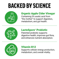 thumbnail image 4 of Force Factor ProbioSlim Keto ACV Gummies with Organic Apple Cider Vinegar & Probiotics for Bloating, Digestion & Metabolism, Apple Cider, 60 Gummies, 4 of 11