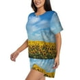 thumbnail image 5 of Sigee Blooming Sunflower Field for Sleepwear Casual Pjs with Pockets Women's Pajamas Sets Shorts 2 Piece Short Sleeve Lounge Sets 4X-Large, 5 of 9